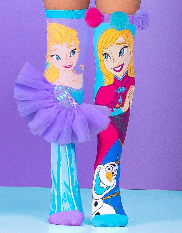 elsa and anna frozen themed dress up socks