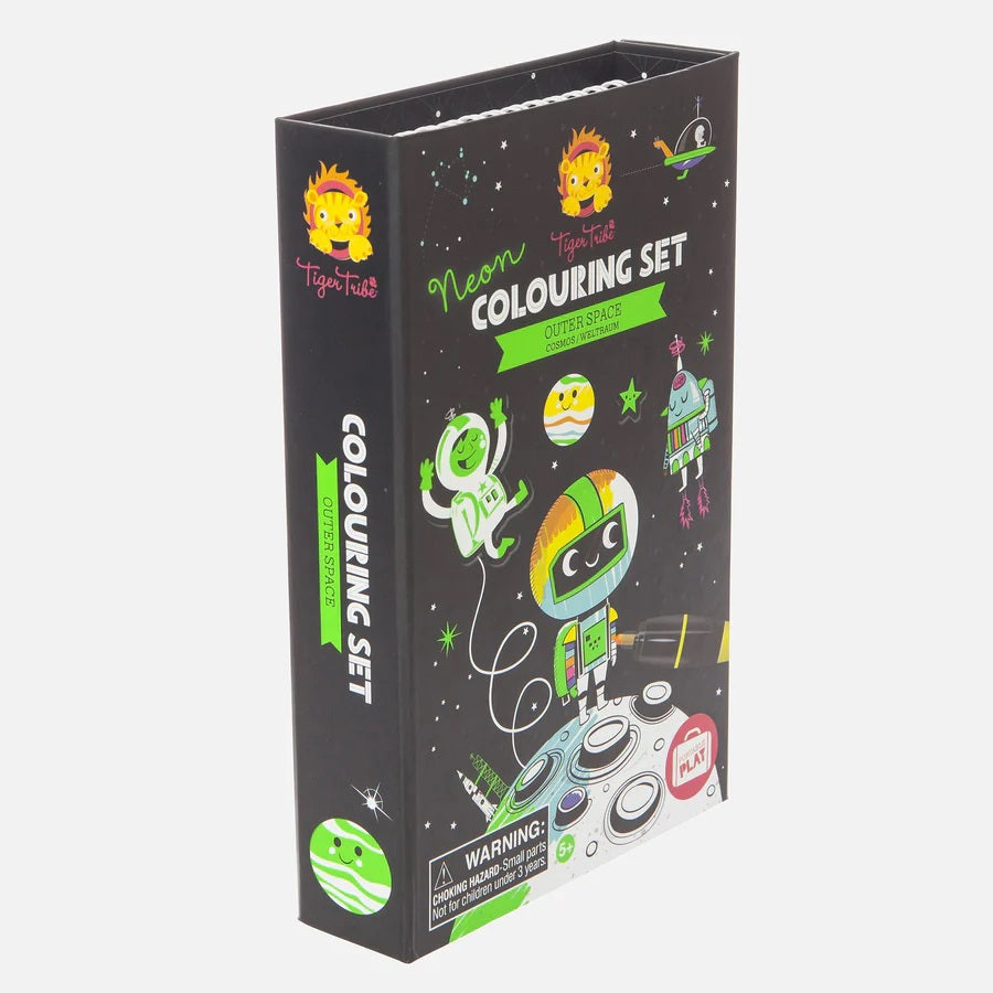 colouring in box oter space set by triger tribe craft in a box