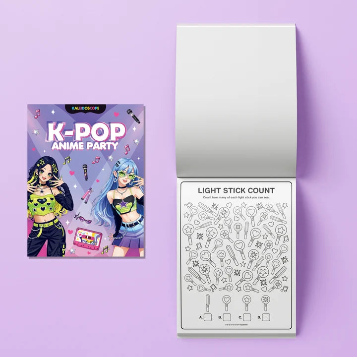 Kaleidoscope: K pop Anime Party Colouring and Activity Kit