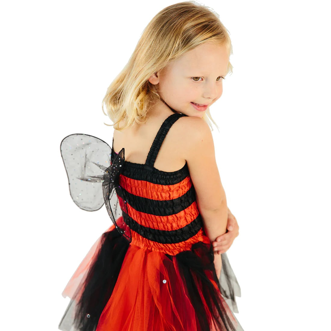 lady bug fairy dress back view of wings