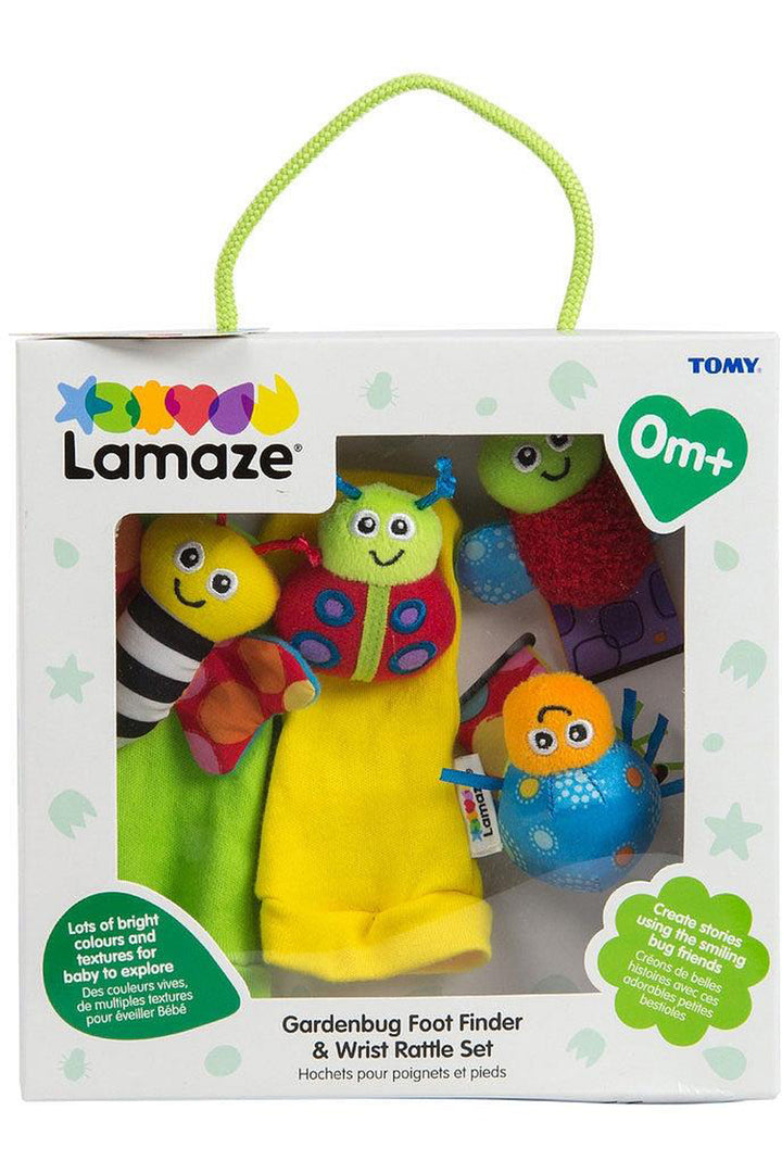 Lamaze toy set packaging with colorful characters on a white background