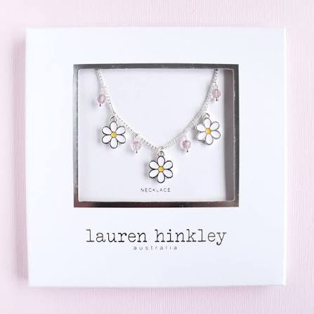 daisy necklace in lauren hinkley packaging