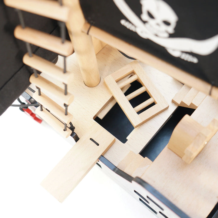 Barbarossa Pirate ship le Toy Van Wooden hatch close up