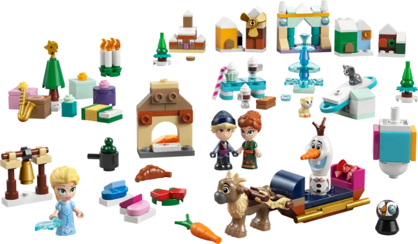 LEGO 43273 Disney Frozen Advent Calendar 2025 contents
