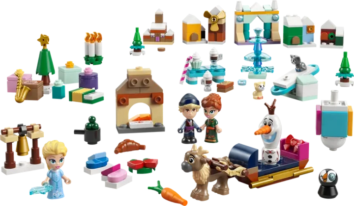 LEGO 43273 Disney Frozen Advent Calendar 2025 contents
