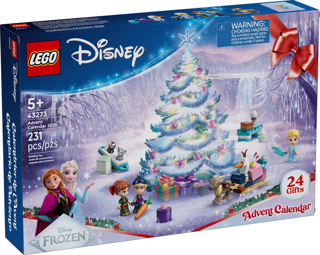 LEGO Disney Frozen Advent Calendar packaging with characters and Christmas tree.