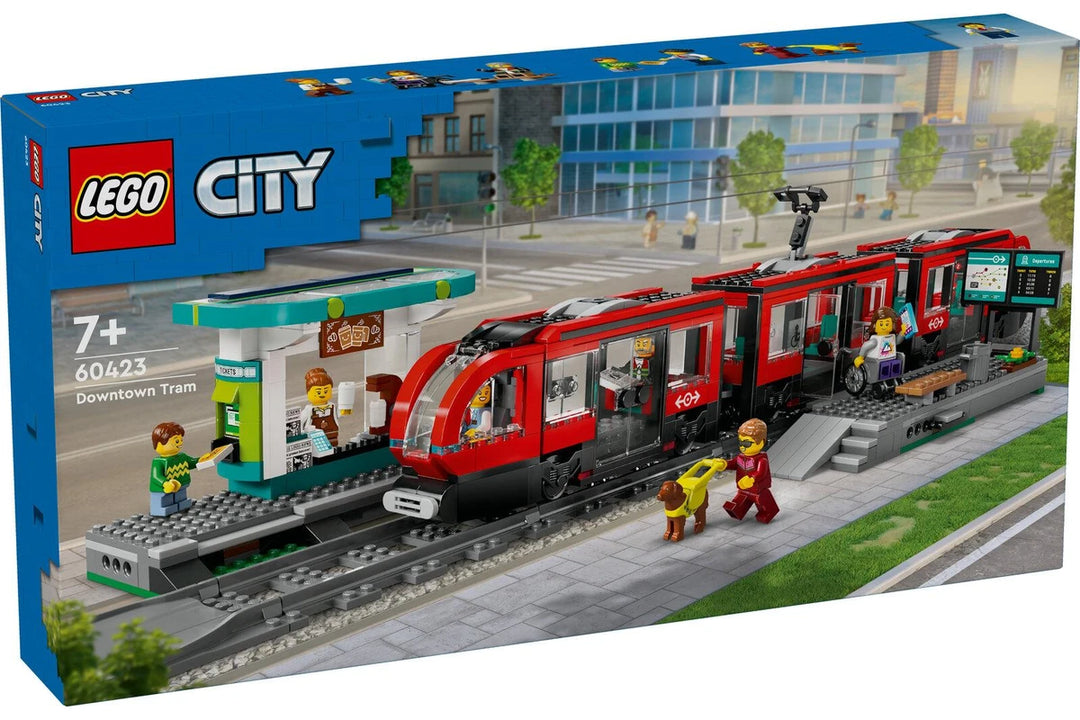 LEGO® City Downtown Streetcar and Station 60423