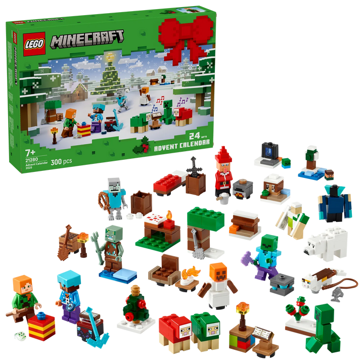 LEGO Minecraft Advent Calendar 2025 contents
