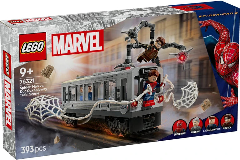 LEGO Spiderman vs Doc Ock Subway Train Scene 76321 box