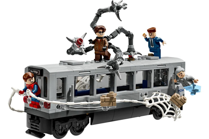 LEGO Spiderman vs Doc Ock Subway Train Scene 76321 made up