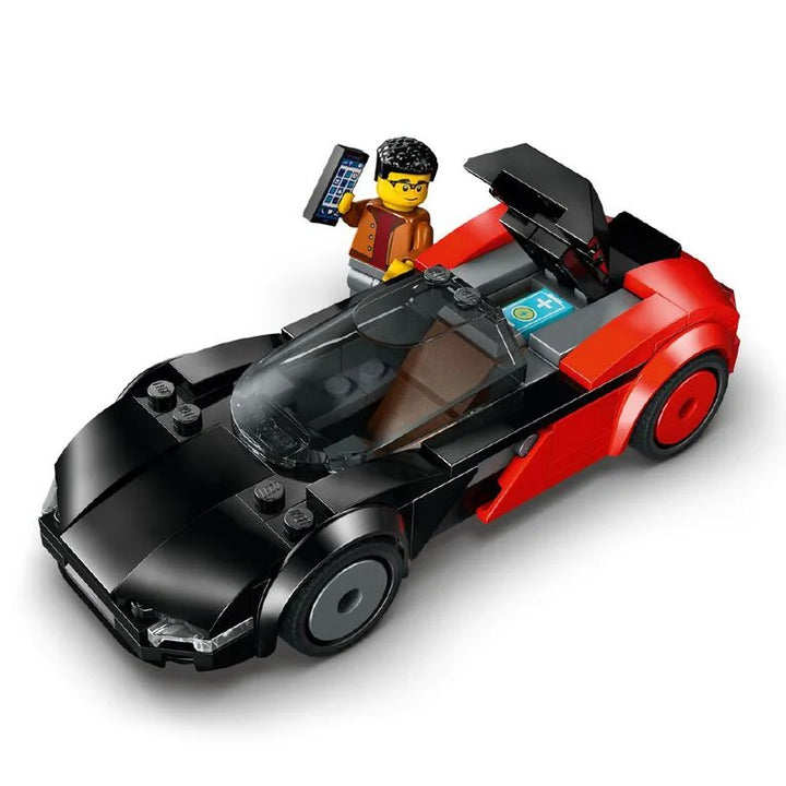 LEGO vehicle with a character on a white background