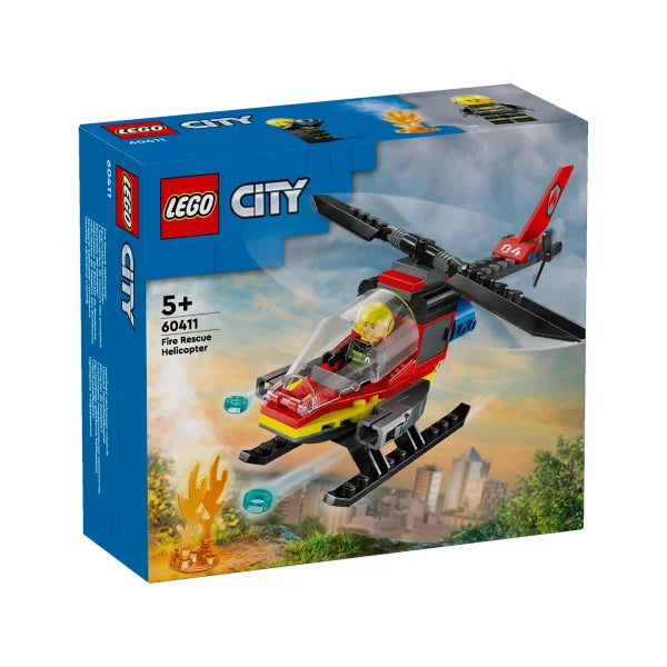 LEGO City Fire Rescue Helicopter set packaging on a white background