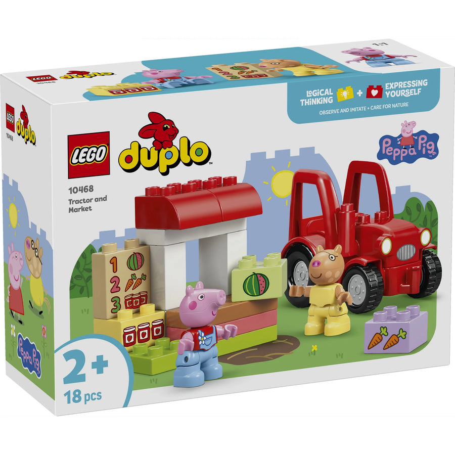 LEGO Duplo Peppa Pig tractor and market set packaging