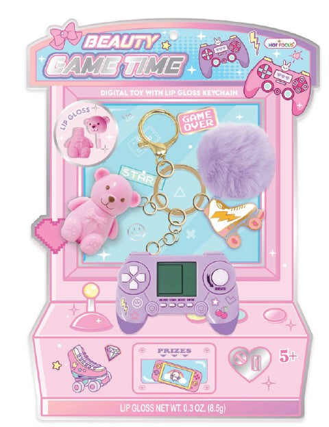 Game Time Digital Toy and Lip Gloss Keychain Hot Focus