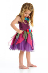 Maple Fairy Dress Dark Purple Medium size 4-6 years