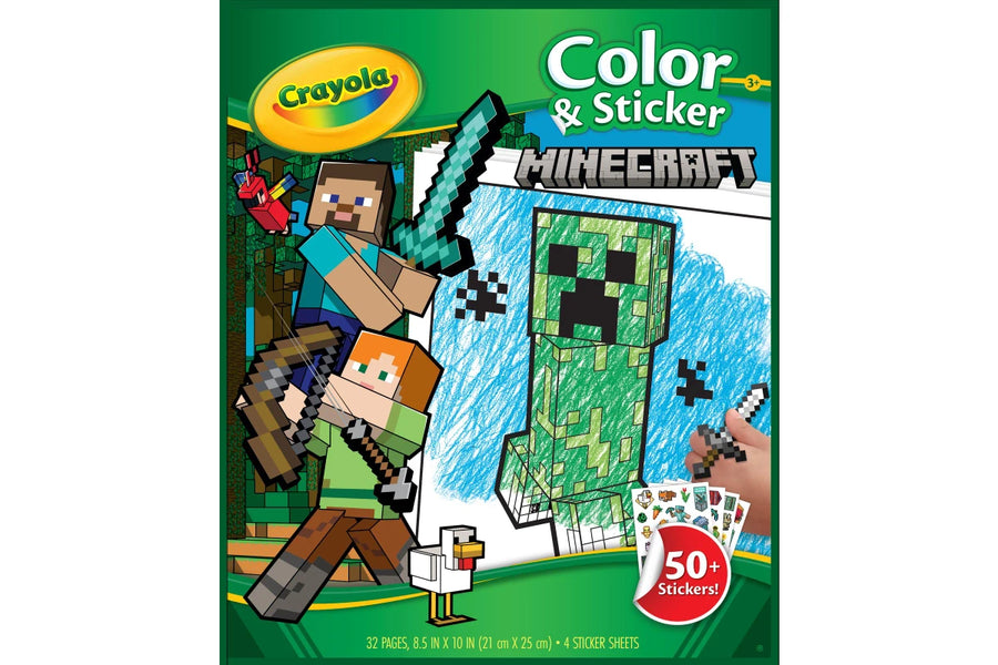 Minecraft Colour and Sticker Book Crayola