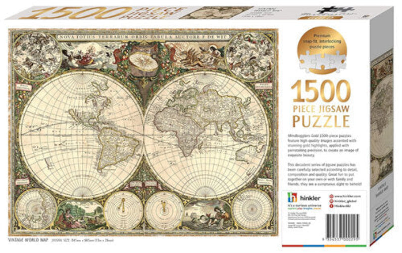 1500 piece puzzle world map