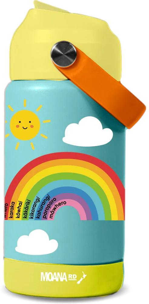 Moana Rd - Maori Rainbow Kiwi Kids Drink Bottle