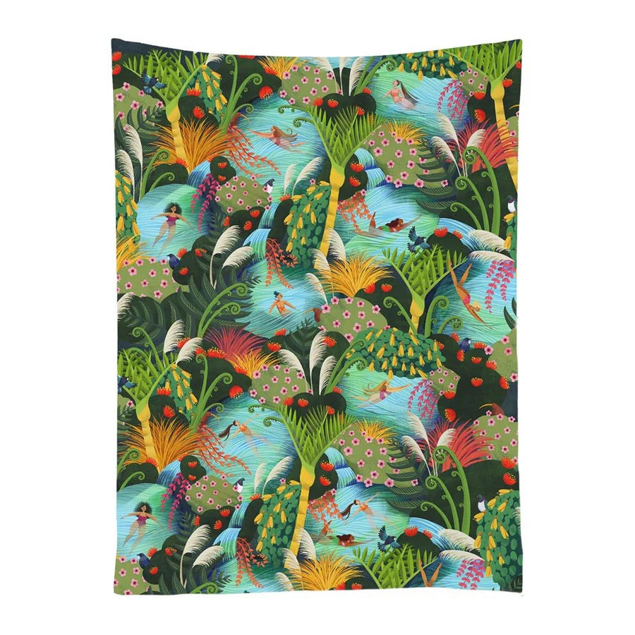 Moana Rd Tea Towel - Wahine In Water