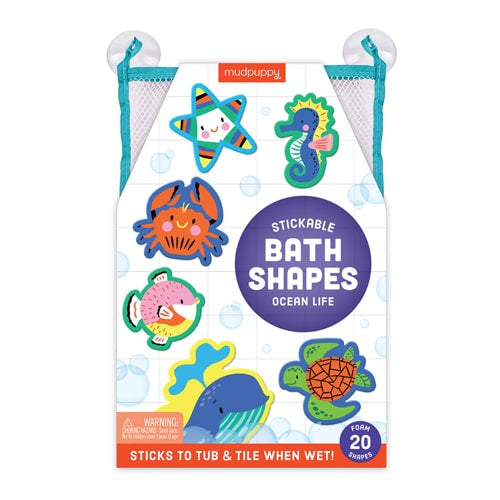 Mudpuppy Stickable Bath Shapes Ocean Life