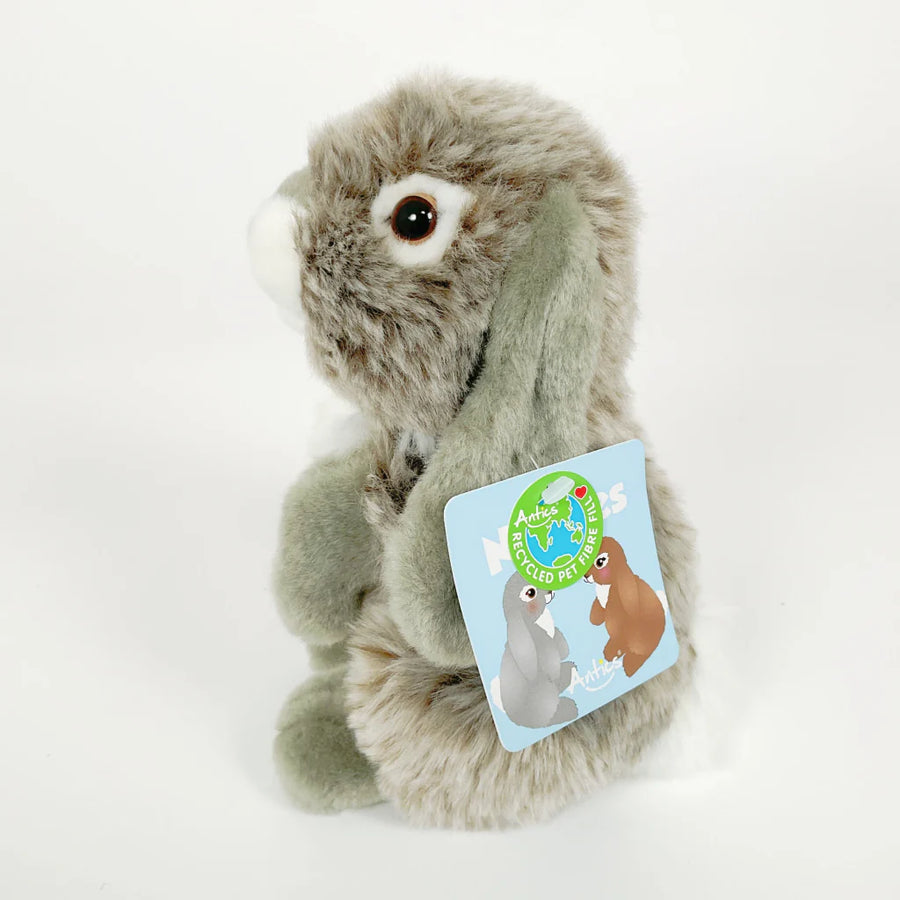 Nibbles Grey Rabbit Plush Antics
