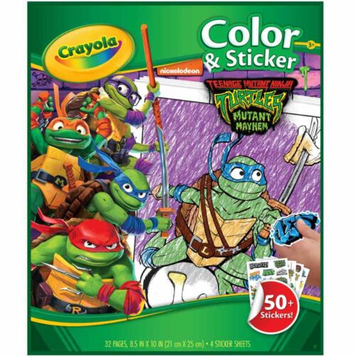 Ninja Turtle Colour and Sticker Book Crayola