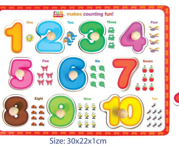 Wooden knob Puzzle Numbers – Kidzstuffonline