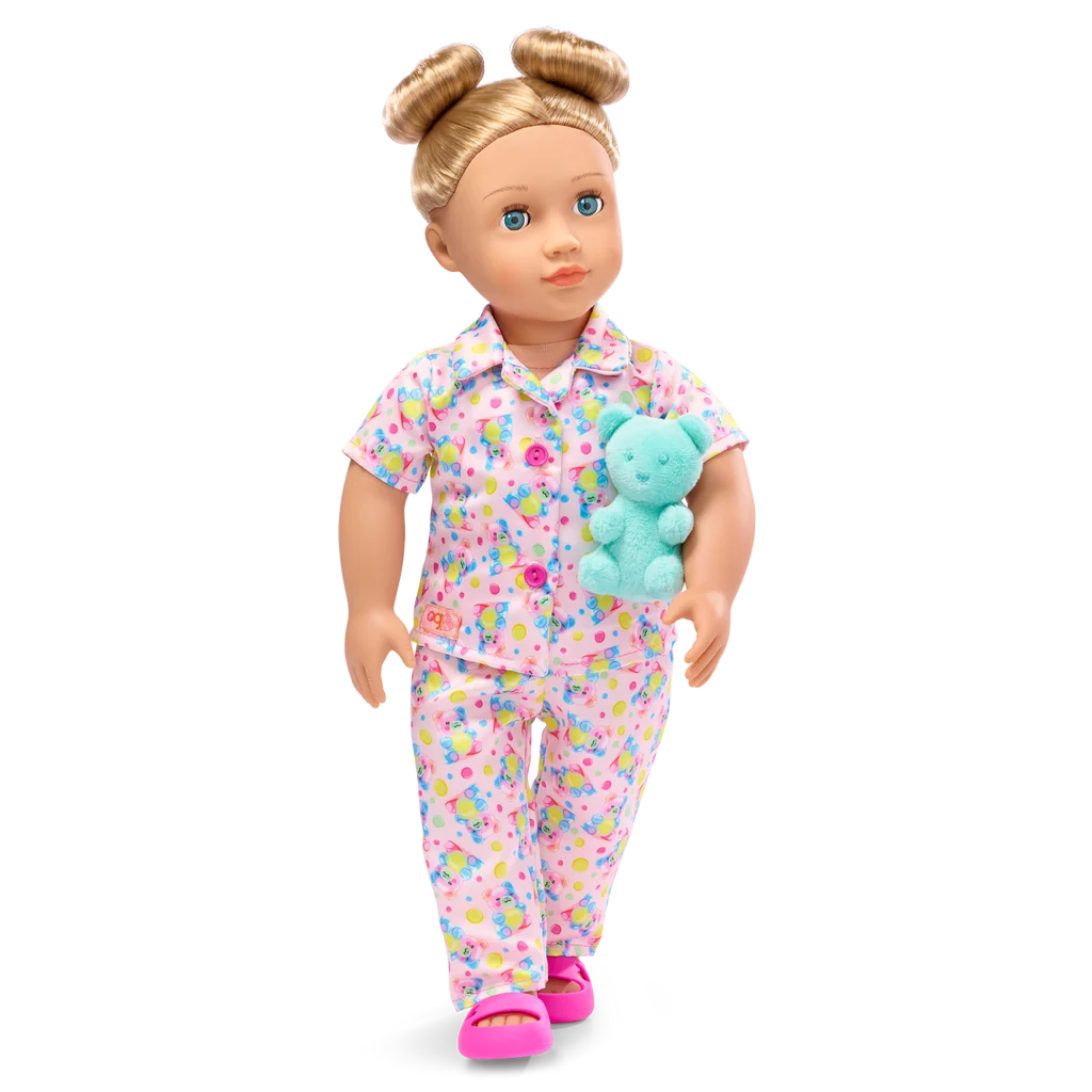 doll wearing the pajamas 