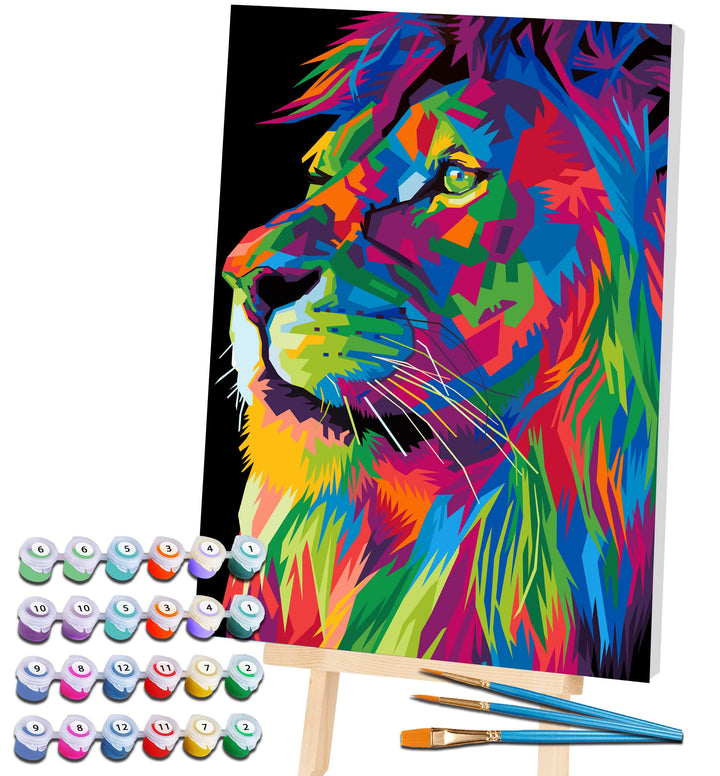 Paint By Number Kit Lion- Splash Planet