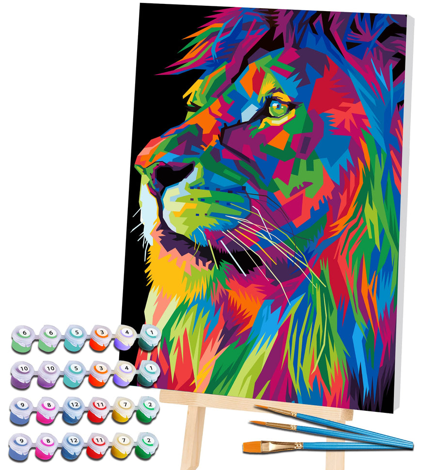Paint By Number Kit Lion- Splash Planet