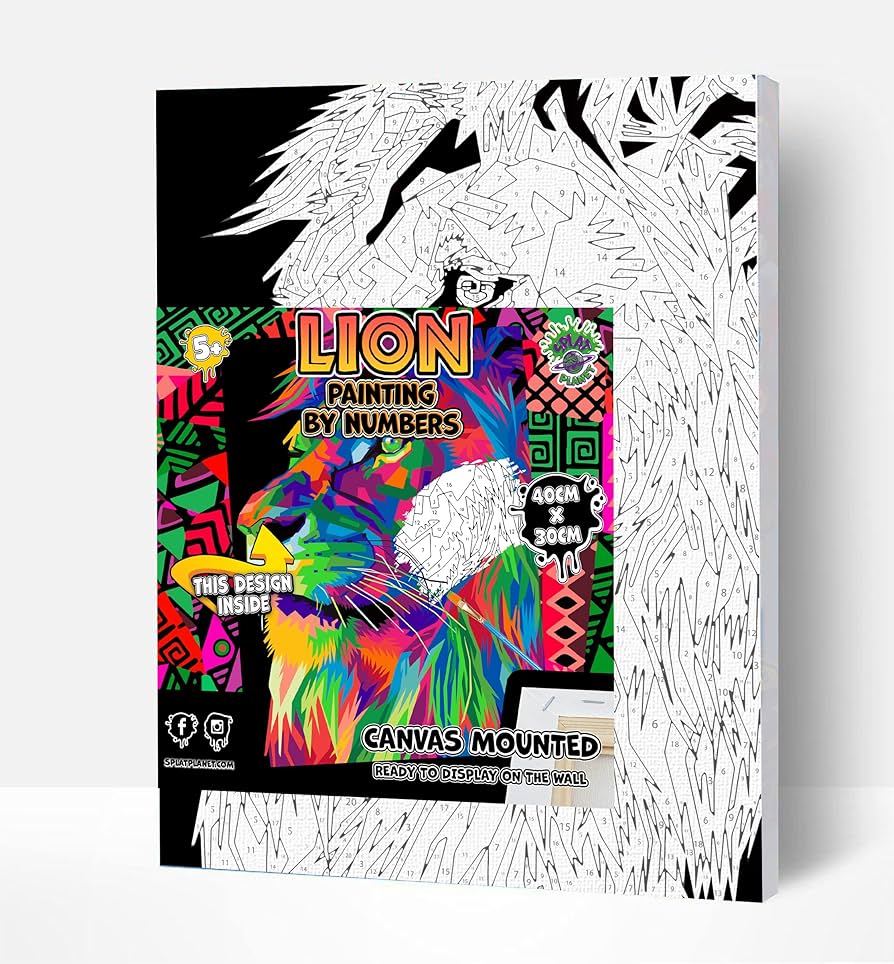 Paint By Number Kit Lion- Splash Planet 