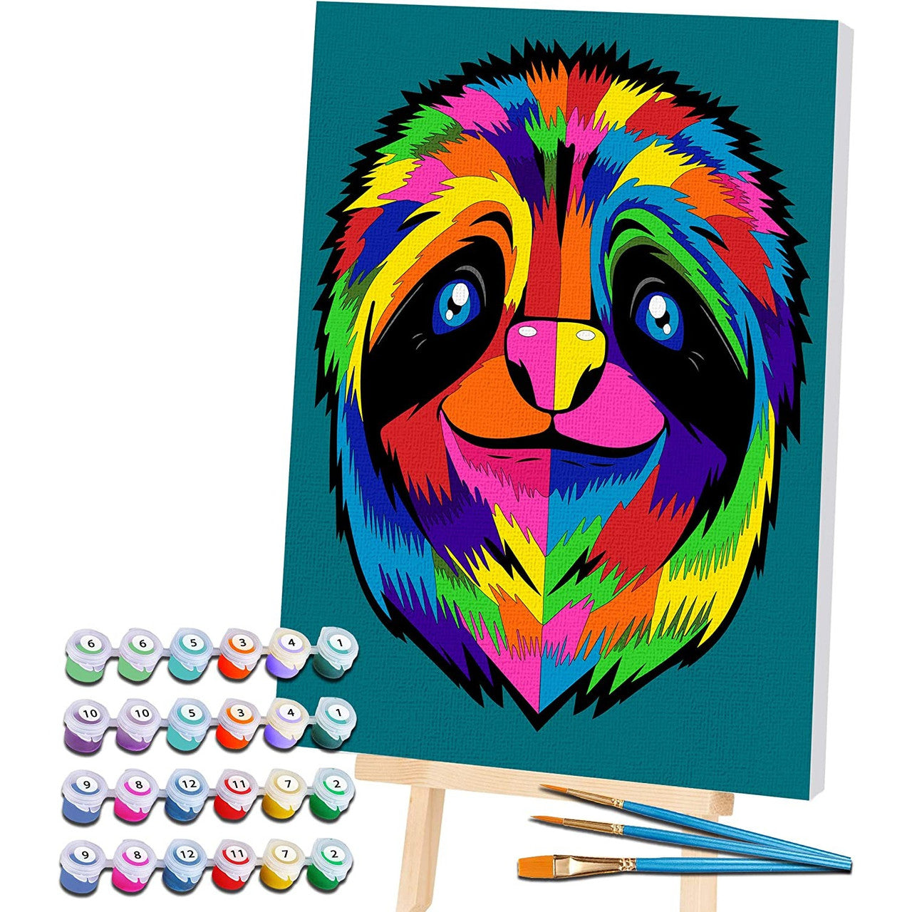 Paint By Number Kit Sloth - Splash Planet – Kidzstuffonline