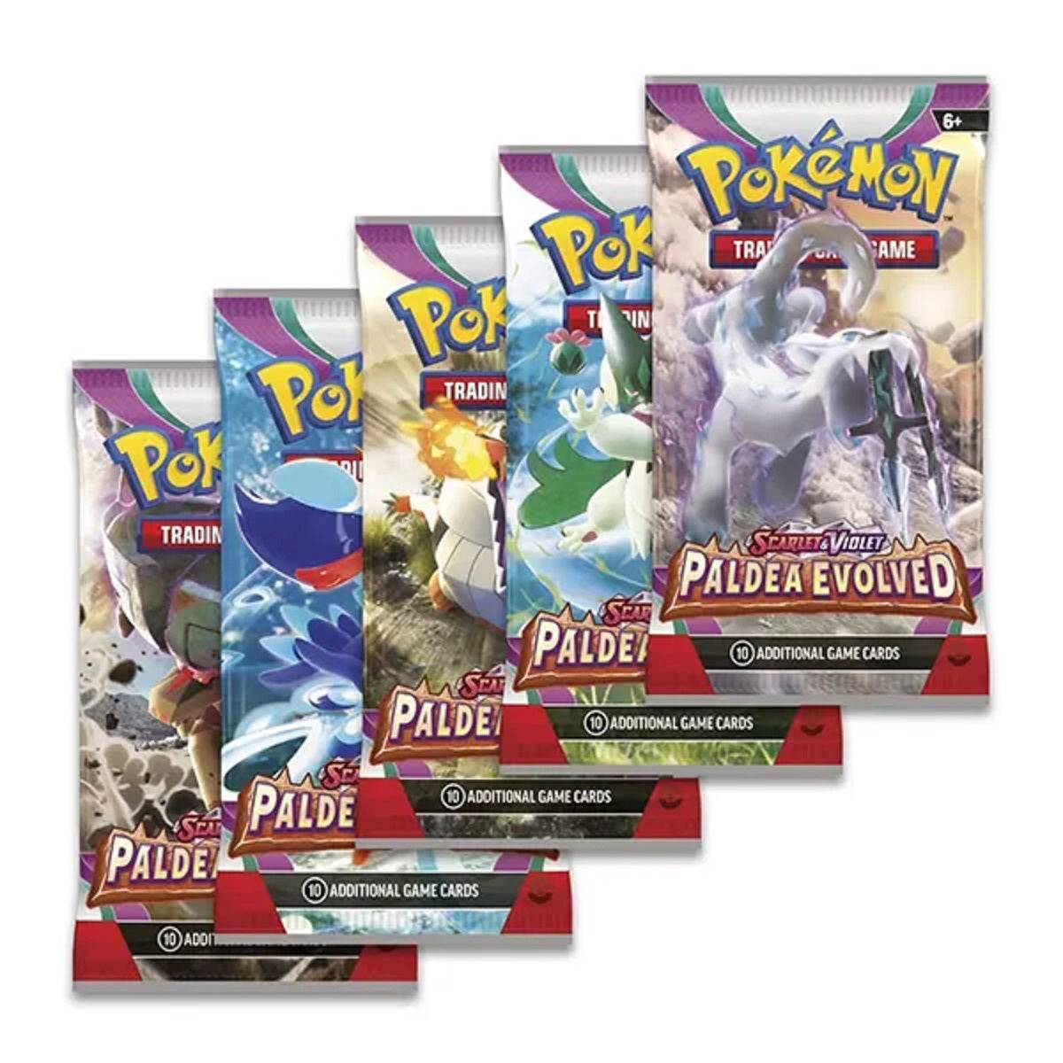 pokemon cards violet and scarlet paldea evolved booster pack displayed