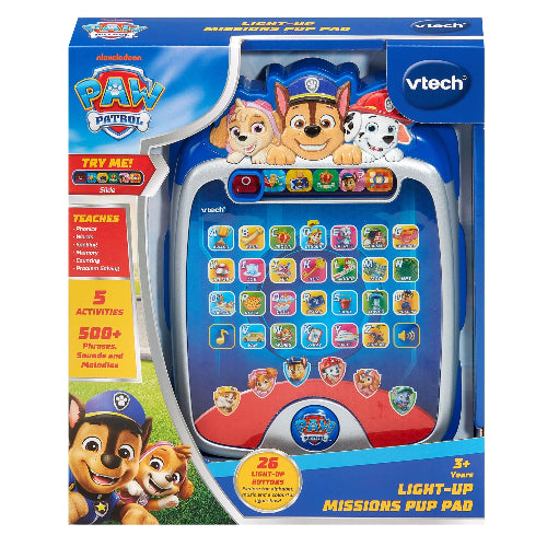 Vtech Paw Patrol Light-Up Missions Pup Pad packaging on a white background