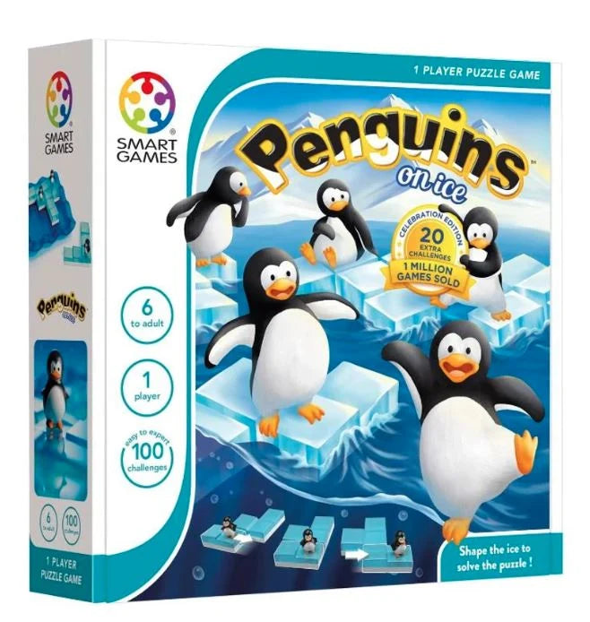 penguins on ice game penguins on blocks of ice drifting apart falling into water