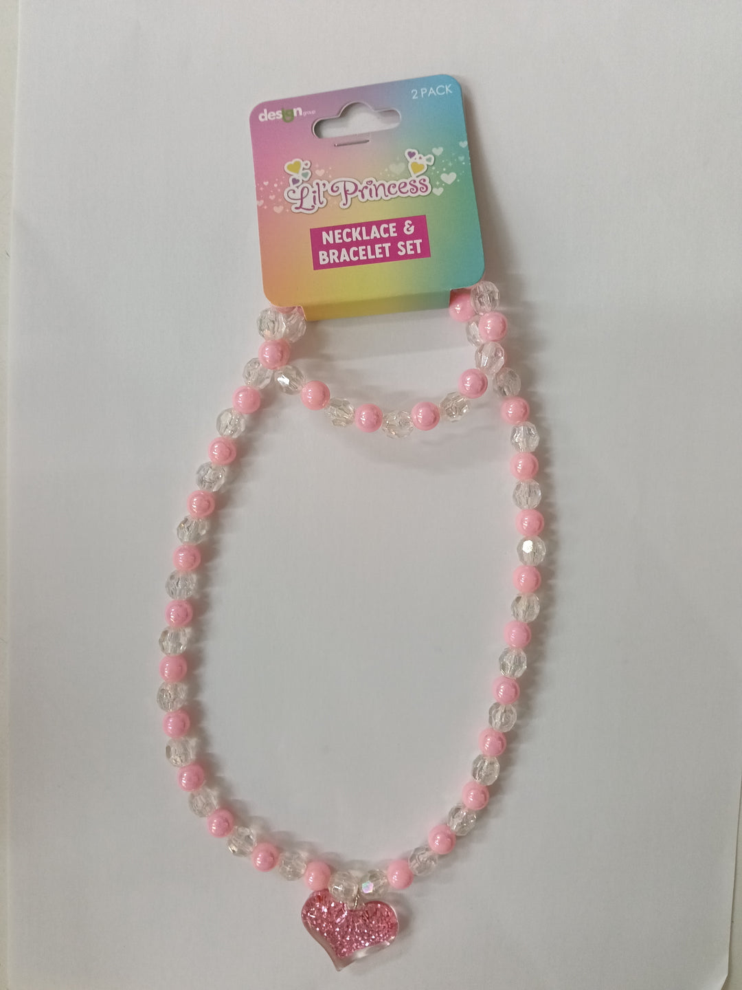 Pink Heart Necklace lil Princess