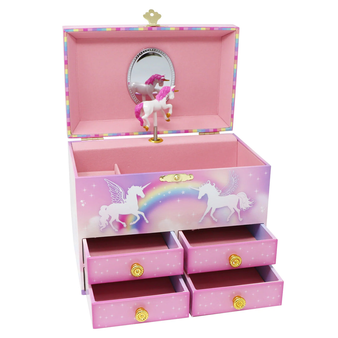 Pink Poppy Unicorn Musical Jewellery Box