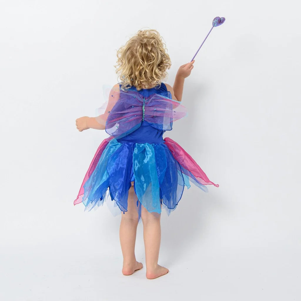 Pixie Fairy Dress Blue back