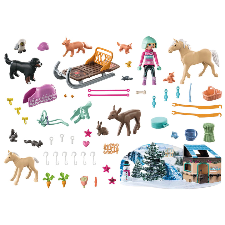 Playmobil Horses of Waterfall Advent calendar contents