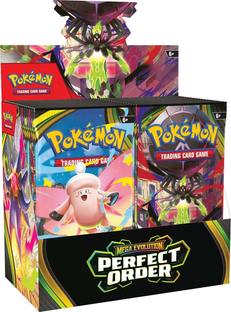 Pokémon trading card game packs with colorful designs and Pokémon characters.