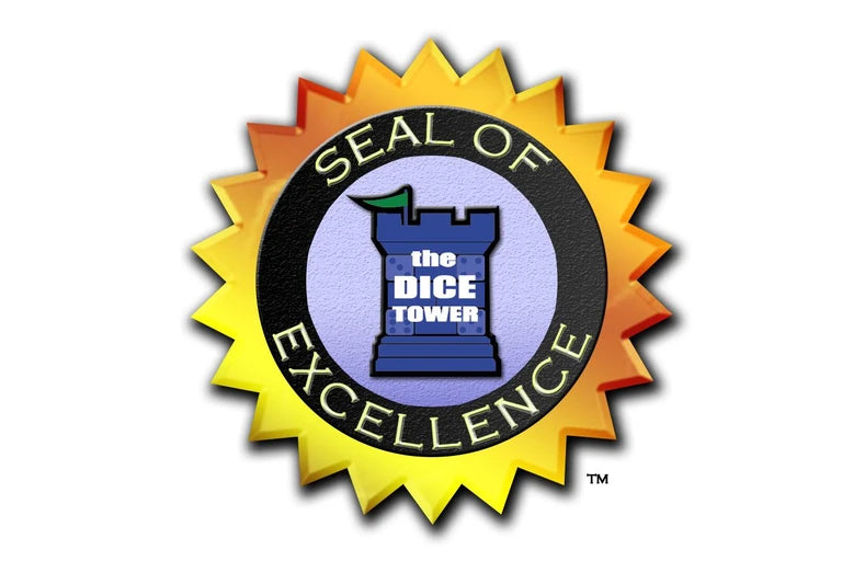 Seal of Excellence from the Dice Tower on a white background