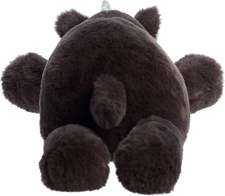 Plush toy with bear and unicorn ears on a white background