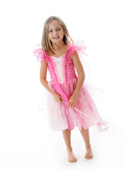 pink fairy dress large suit ages 6-8 years ols