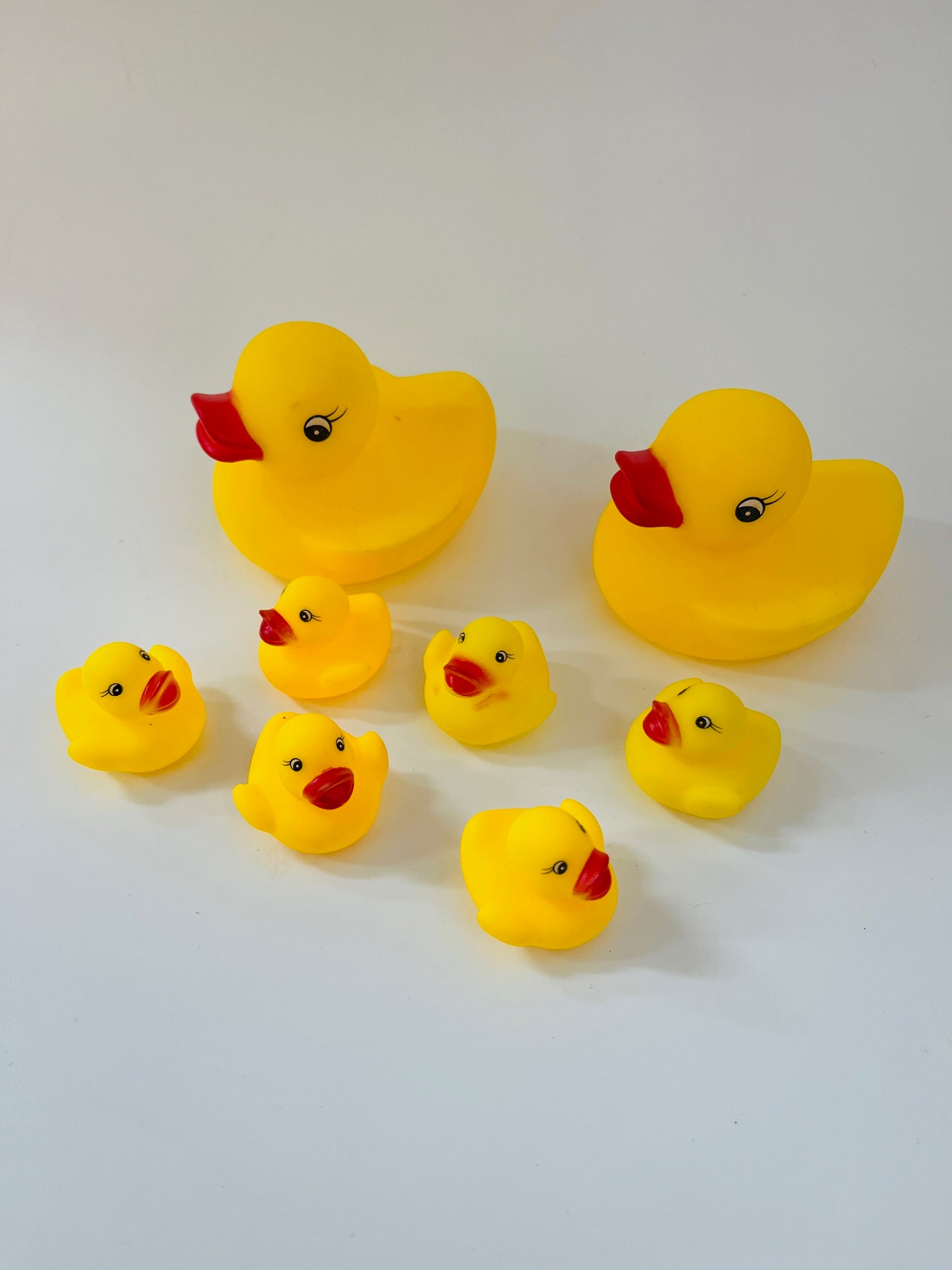 Bath Duck family set of 8 ducks 2 large 6 small