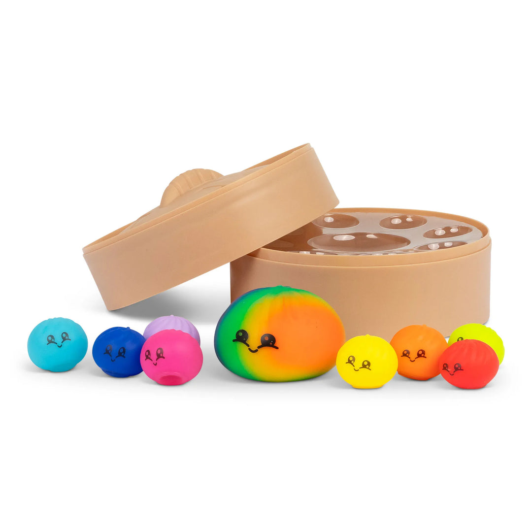 mega rainbow dumpling with 8 mini dumplings