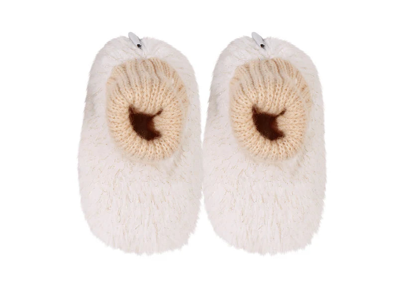Snugg ups slippers baby white sparkle