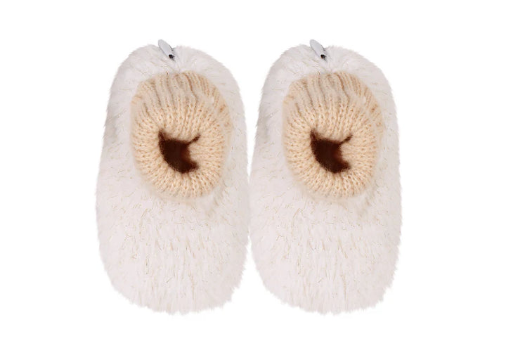 Snugg ups slippers baby white sparkle