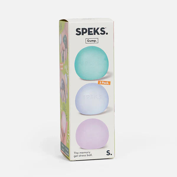 Speks Gump Memory gel stress balls 3pack cool
