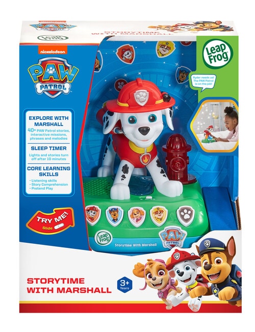 story time with marshall
paw patrol
leap frog