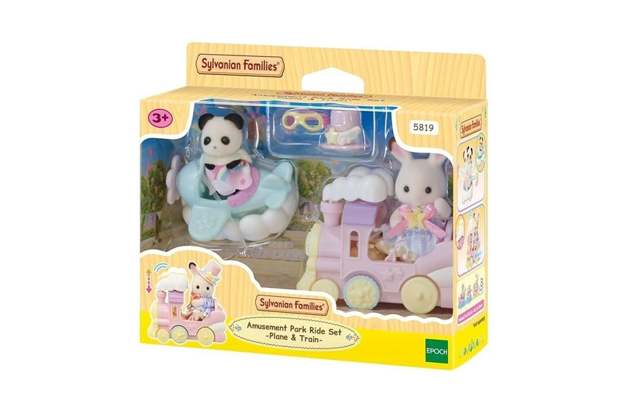 Sylvanian Families Amusement Park Ride Set - Plane & Train